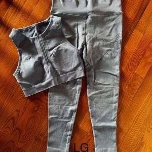 Aerie Offline Light Blue Workout Set